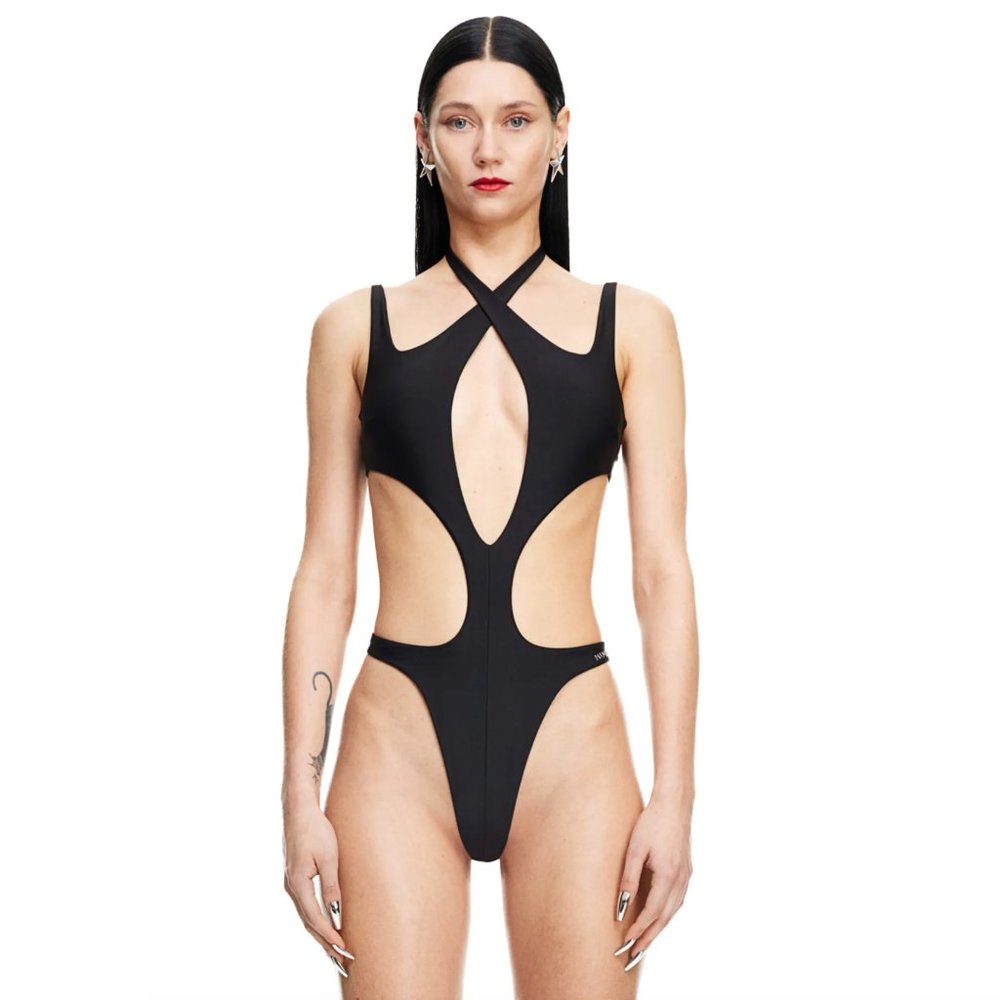 Mugler X H&M Halterneck Cut-out Swimsuit NWT